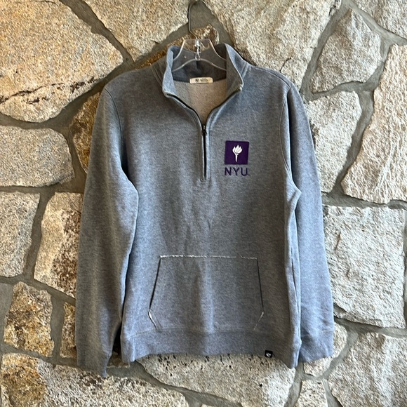 New York University “47” 1/4 Zip Sweatshirt - Picture 1 of 6
